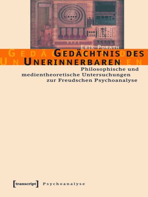 cover image of Gedächtnis des Unerinnerbaren
